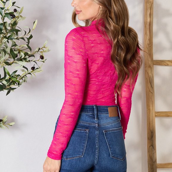 Culture Code Full Size Round Neck Long Sleeve Bodysuit - Picture 4 of 9